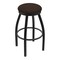 Holland Bar Stool Co 25" Swivel Counter Stool, Black Wrinkle, Rein Coffee Seat 80225BW025 - alternate 1